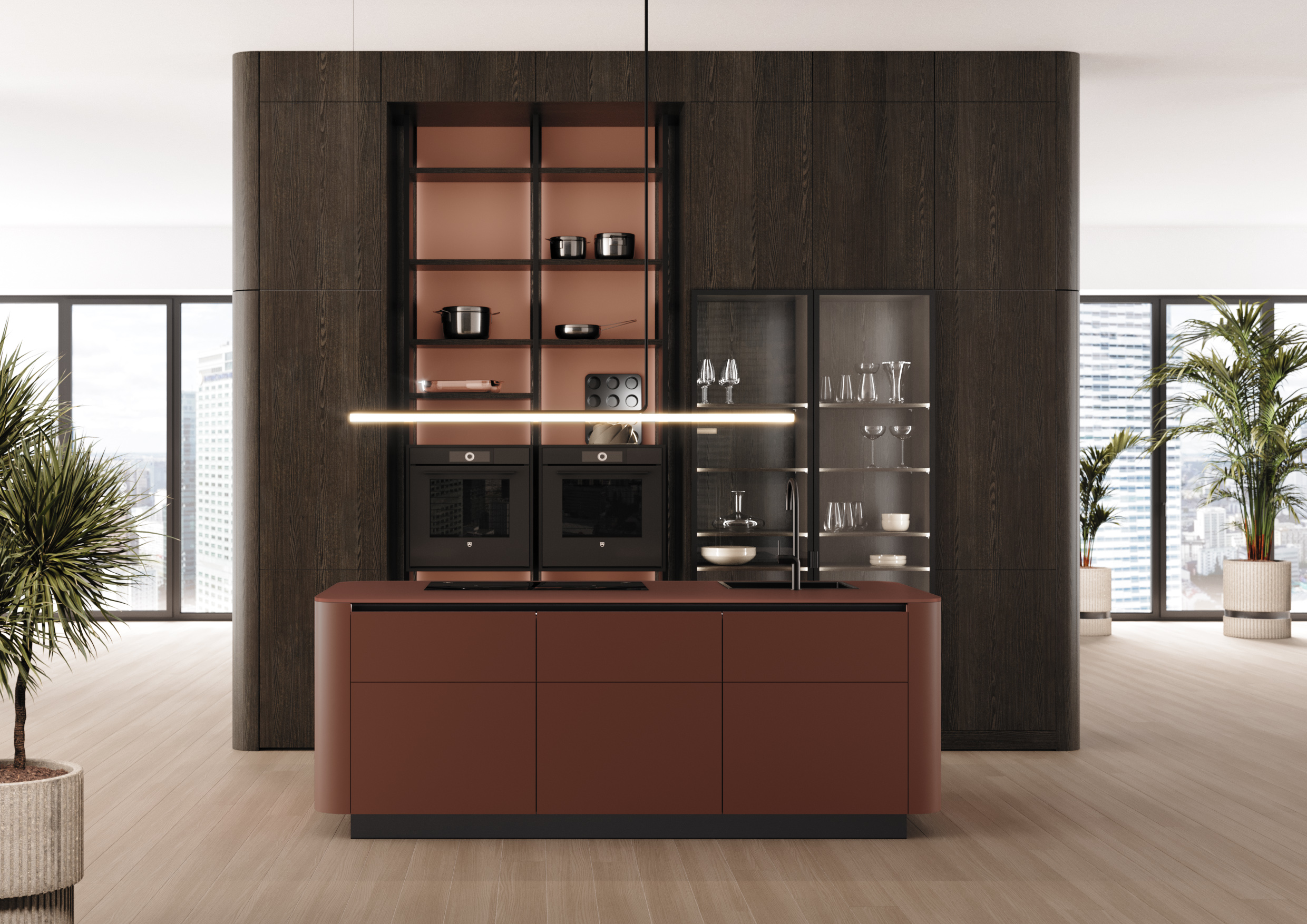 Island detail showcasing waterfall surface